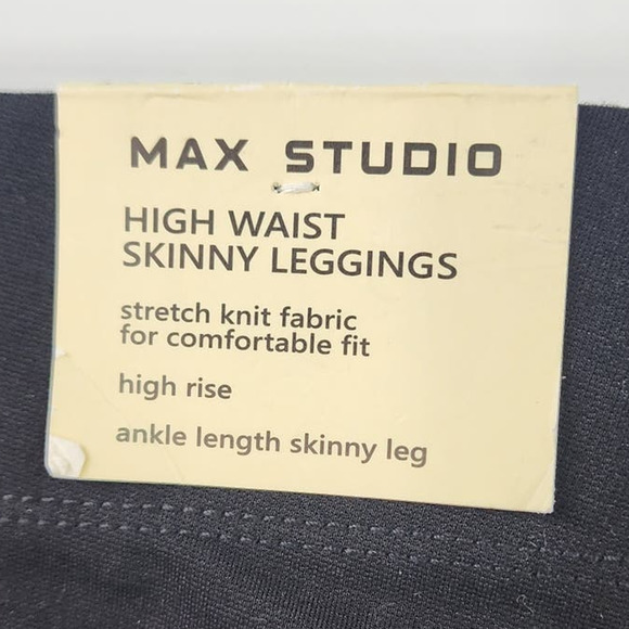 New NWT Max Studio Pull On High Rise Skinny Leggings Size 1X Stretch - Picture 12 of 12